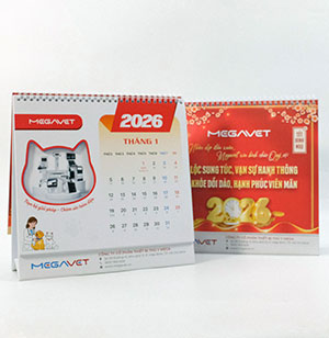 In Lịch Để Bàn Megavet